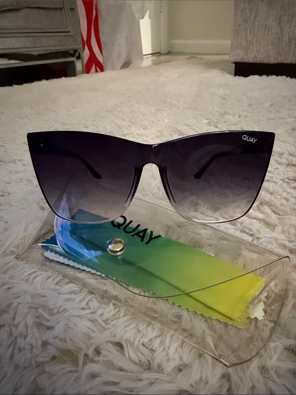 Quay Australia Oversized Cat-eye Sunglasses